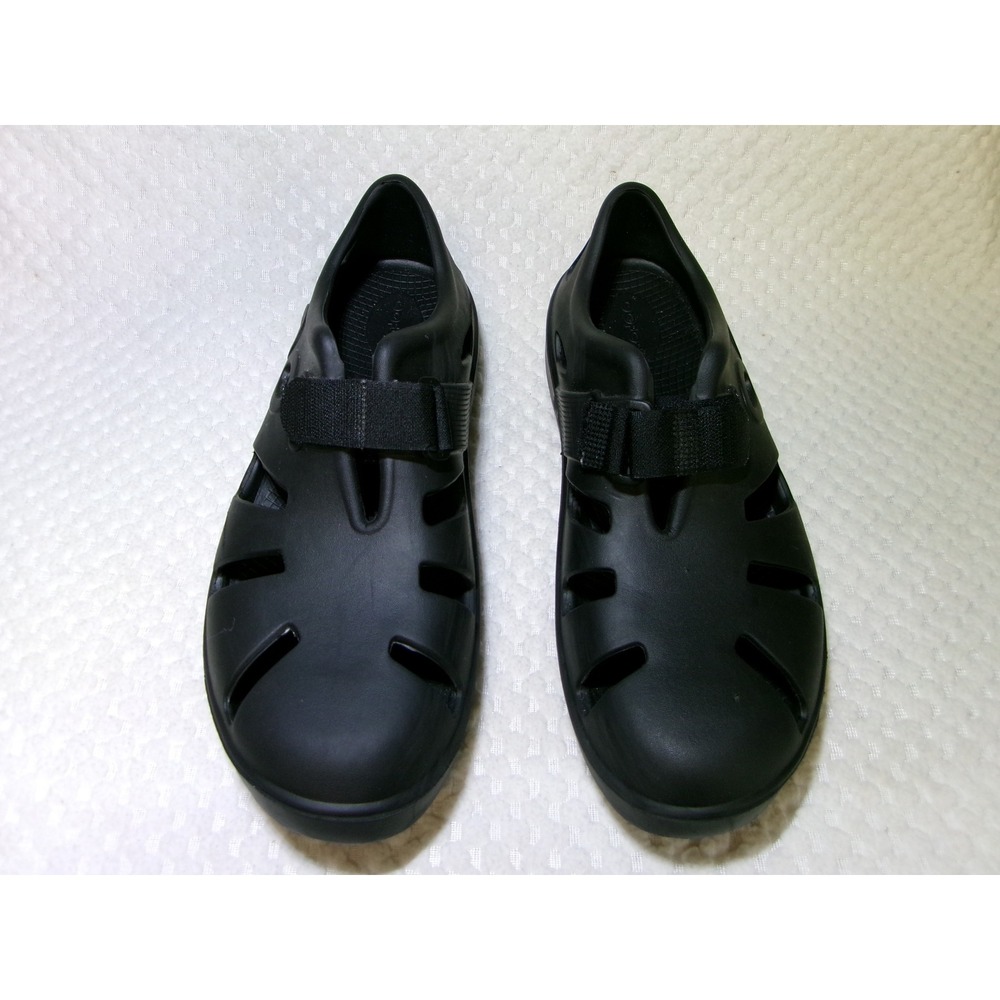 OOFOS OOmg Oocloog Black Recovery Shoes Mens 10 Womens 12 EU 43 Adjustable Strap
